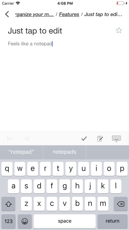 WorkFlowy: Note, List, Outline screenshot-3