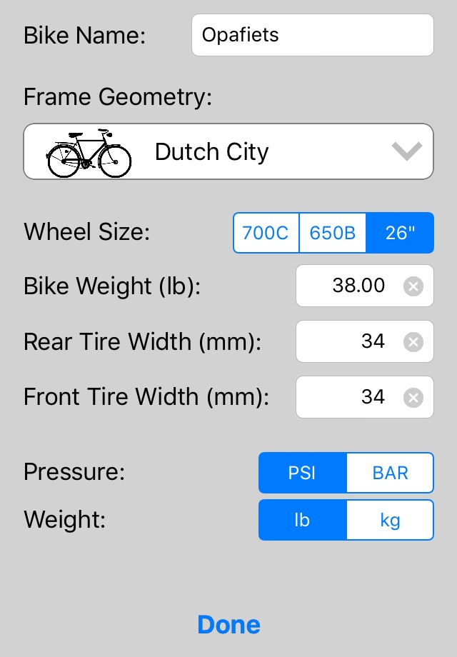 Bicycle Tire Pressure screenshot 4
