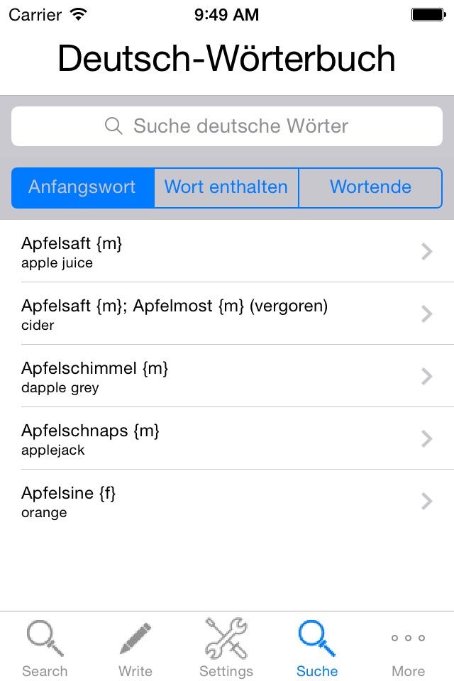 German Dictionary English screenshot 2