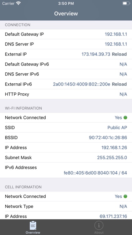 System Status: hw monitor