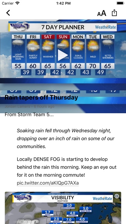 WFRV Storm Team 5 Weather