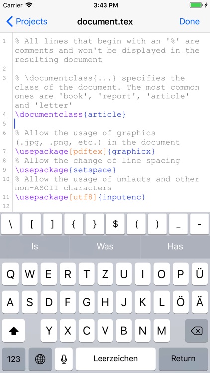VerbTeX LaTeX Editor