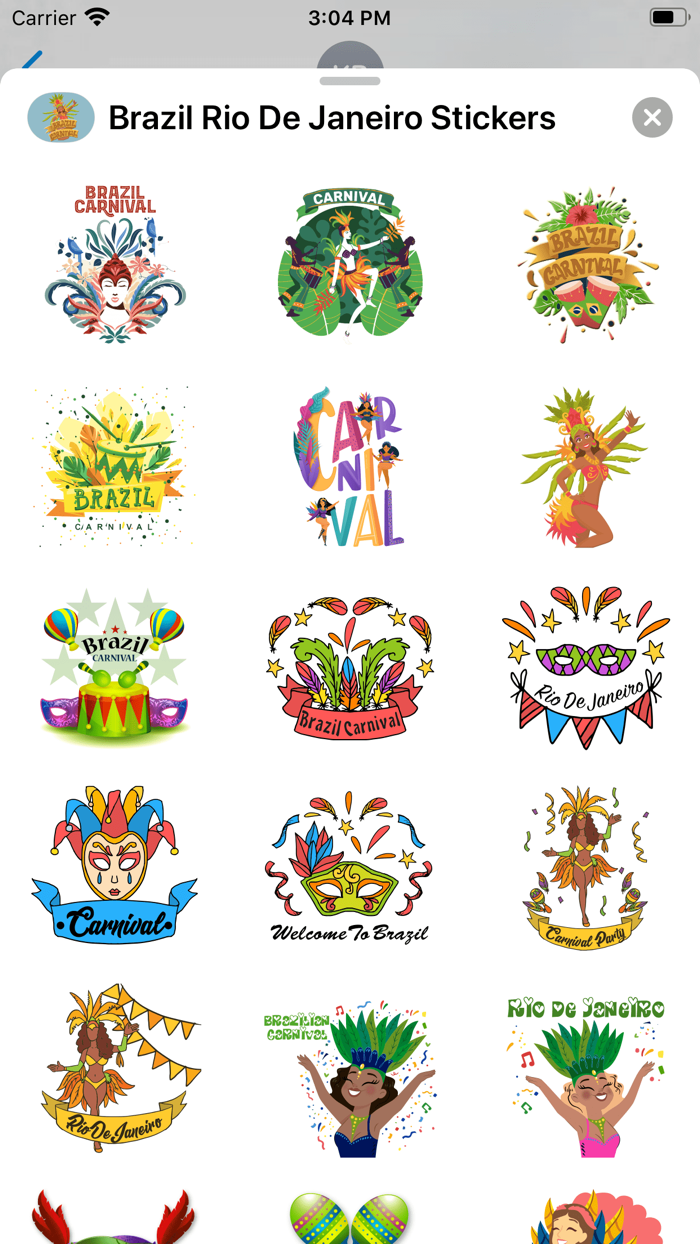Brazil Rio De Janeiro Stickers