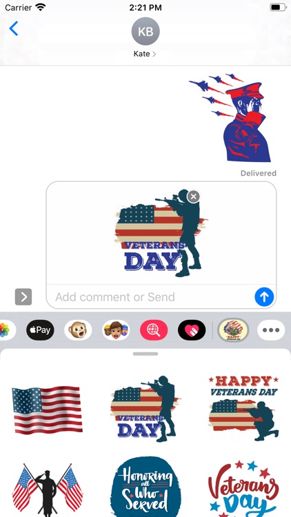 Thankful Veterans Day Stickers