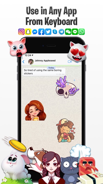 Moji™ Stickers Pics Text Mood screenshot-3