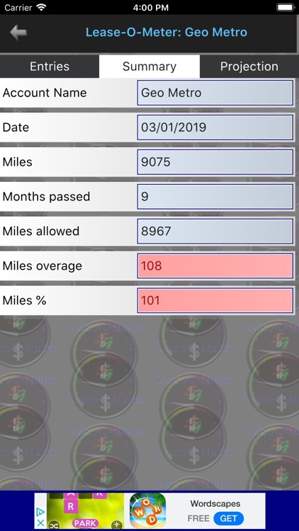 Lease-O-Meter