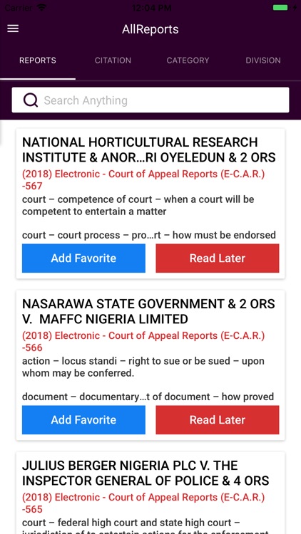 E-Court of Appeal Reports