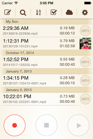 Voice Record Pro 7 - náhled