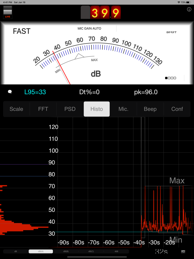 ‎SPLnFFT Noise Meter Screenshot