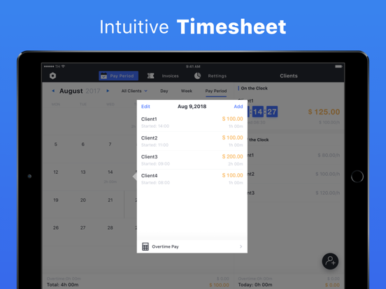 Hours Keeper - Time Tracking, Timesheet & Billing screenshot