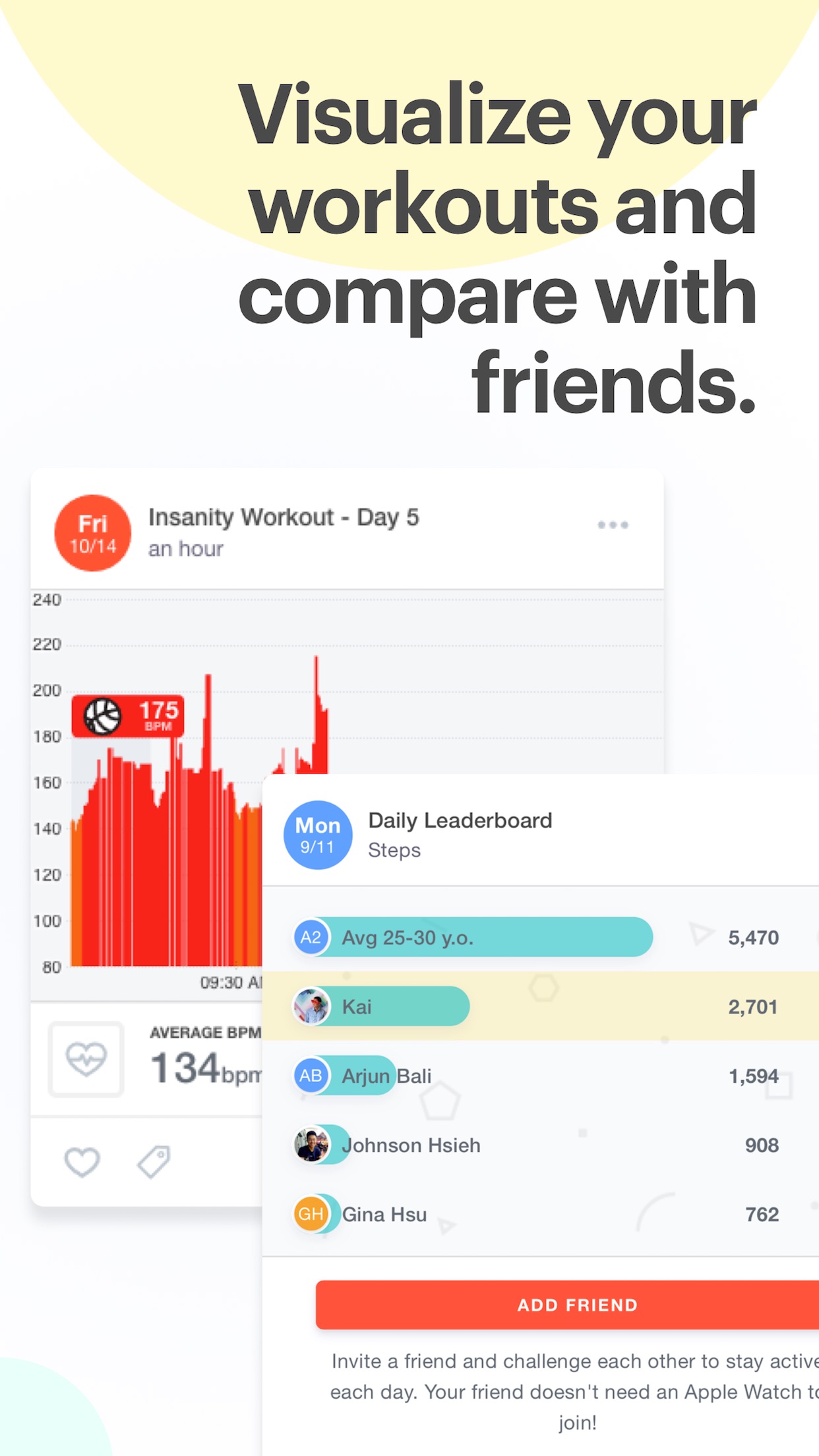 Screenshot do app Cardiogram: Heart Rate Monitor