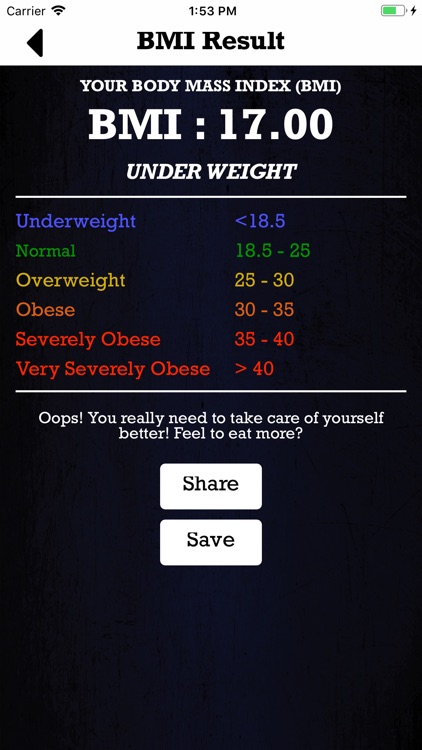 DV BMI Calculator