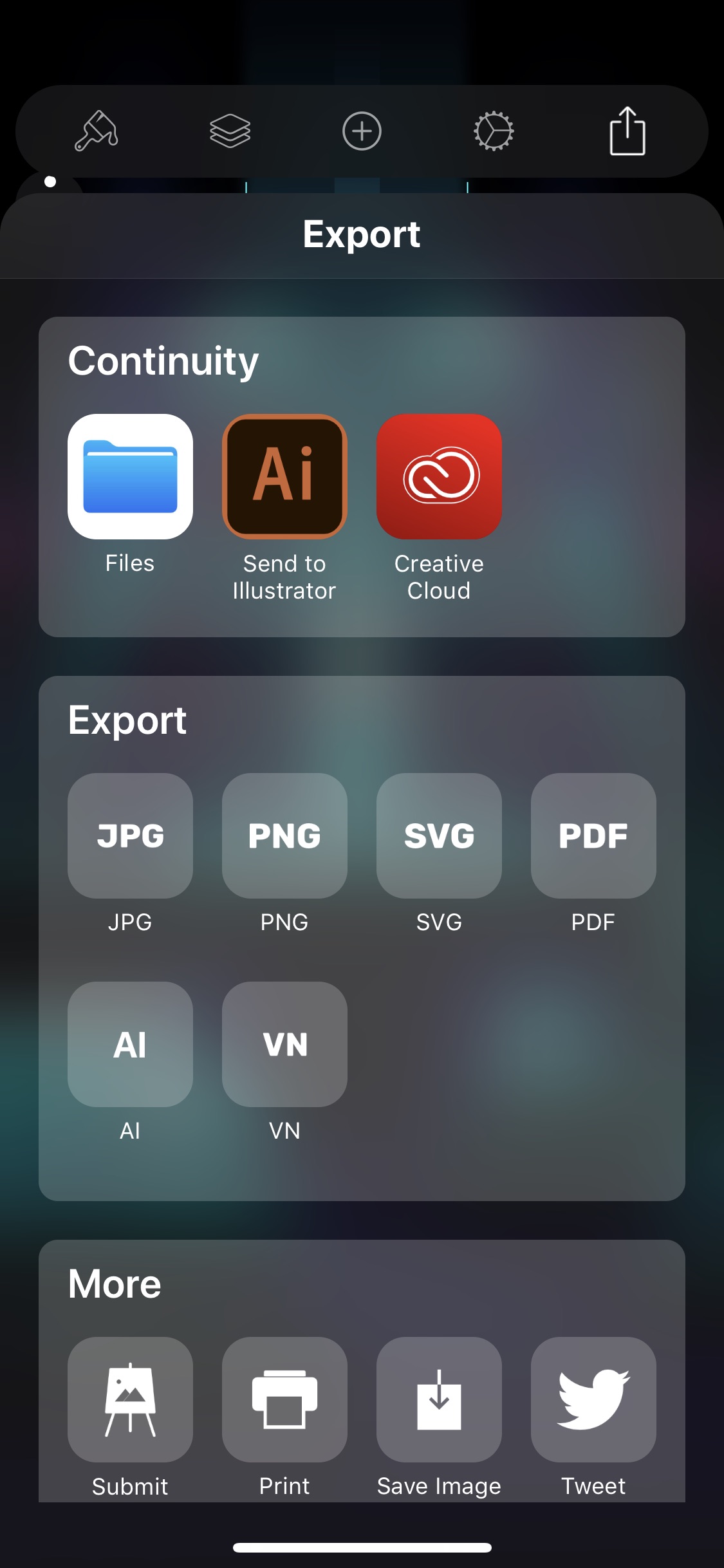 Screenshot do app Vectornator X: Design Software
