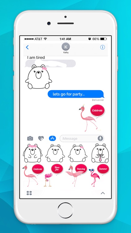 Flamingo & Bear Stickers screenshot-3