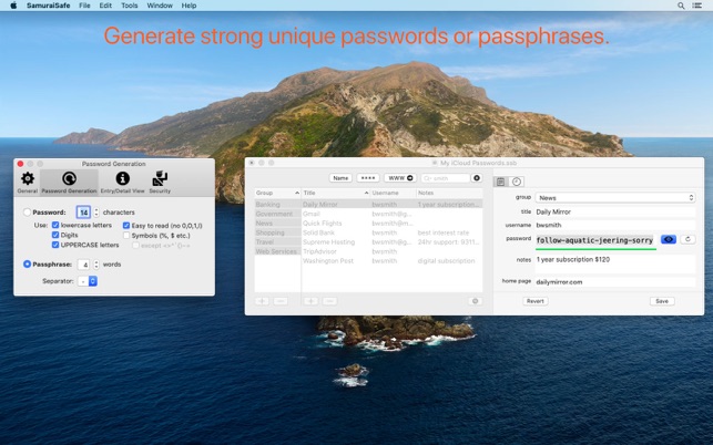 SamuraiSafe: Password Manager(圖4)-速報App