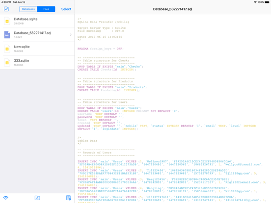 SQLite - Editor & Browser screenshot 3