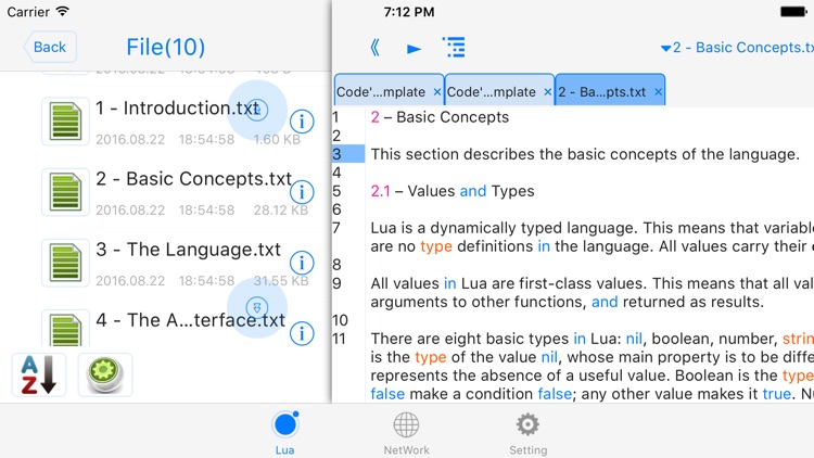 luai5.3.2-run code,outline,pro