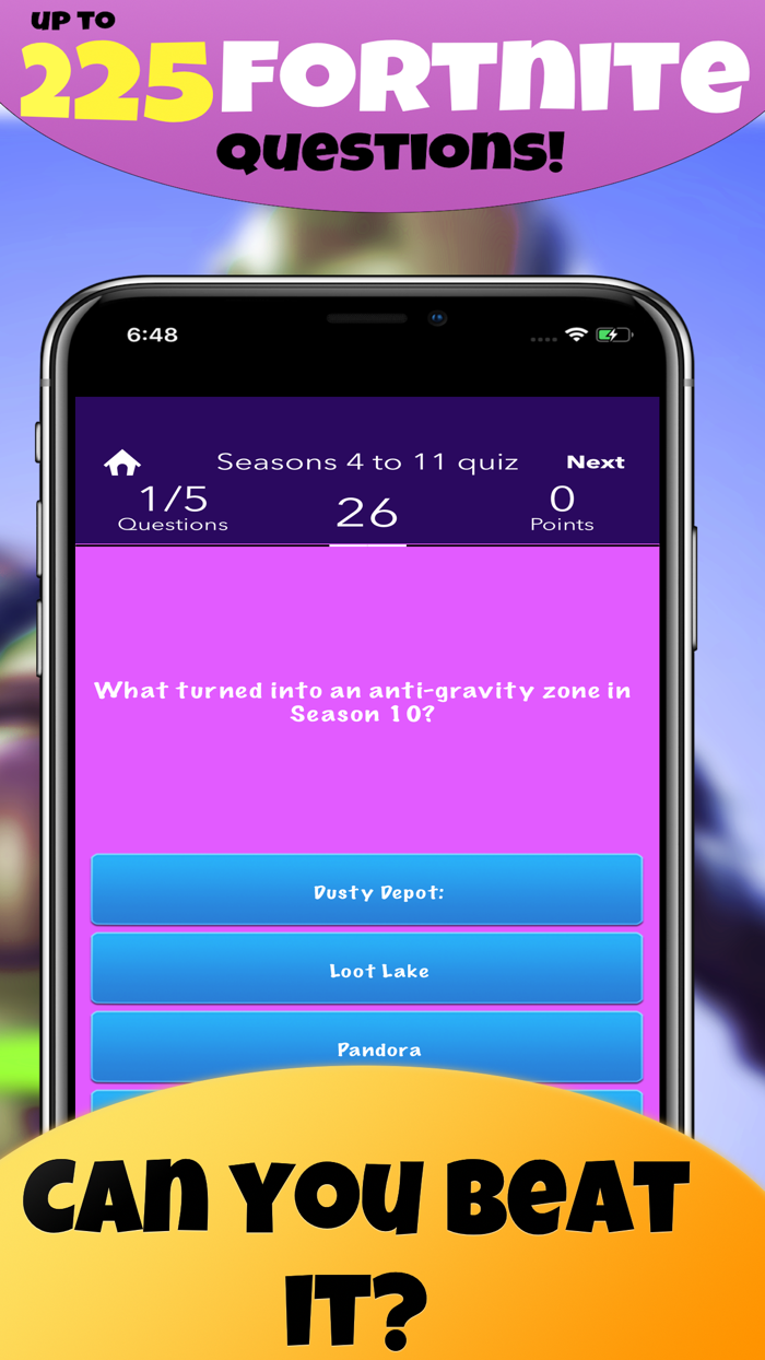 Quiz for Fortnite Fans