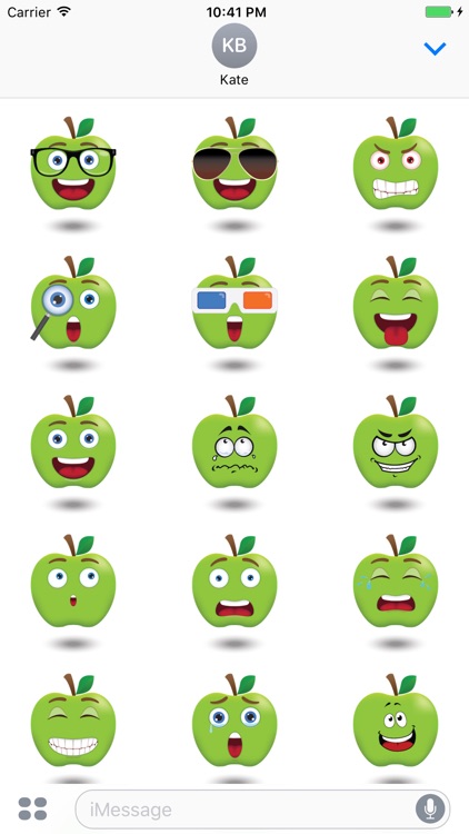 Sticker Me: Green Apple Faces