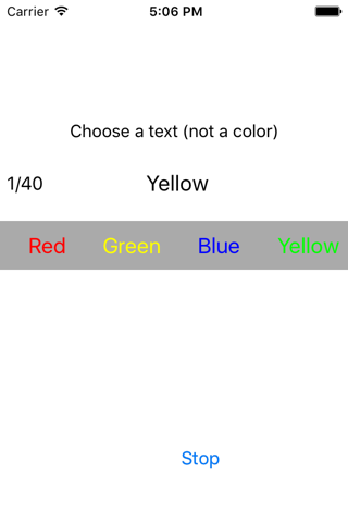 Stroop Test J Lite - náhled