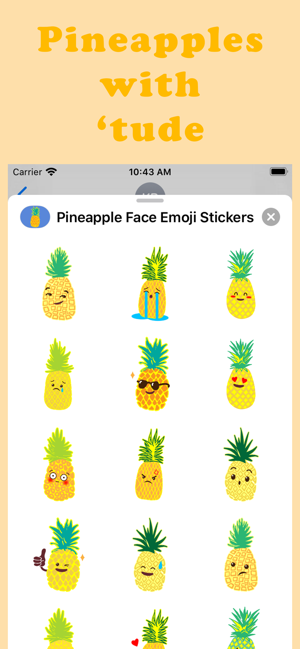 Pineapple Face Emoji Stickers(圖3)-速報App