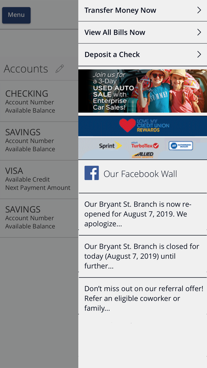 The Police CU Mobile Banking screenshot 2