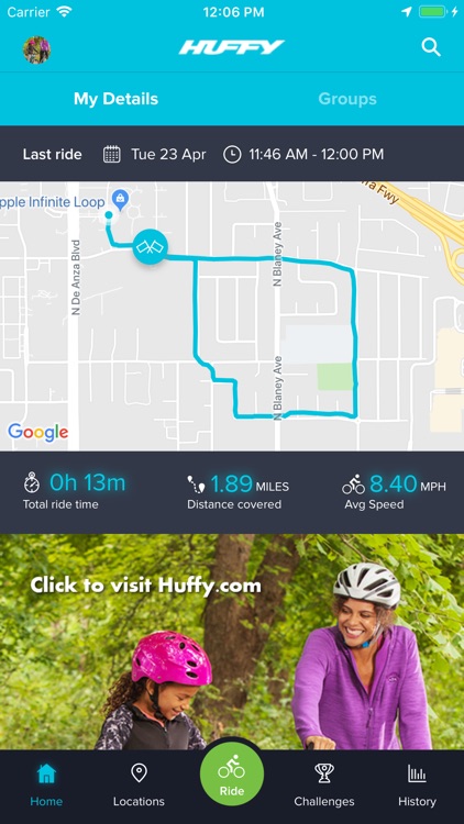 Huffy Biking App