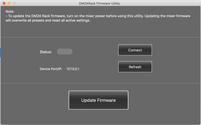 DM24Rack Firmware Utility