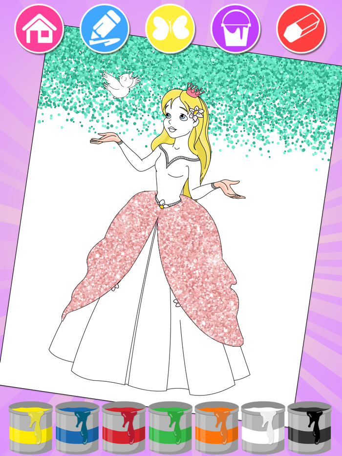 Kideo Princess Coloring Pages