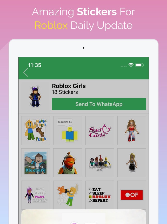 Stickers For Roblox Robux En App Store - estadísticas del desarrollador roblox soporte