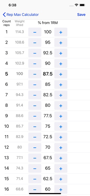 Rep Max Calculator(圖4)-速報App