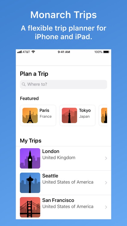 Monarch Trips - Trip Planner screenshot-0