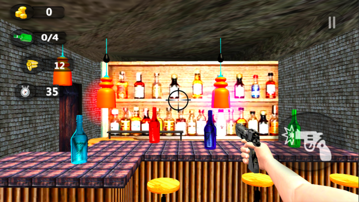Bottle Shooting  Aim  Shoot