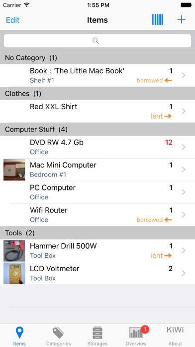 Items & Storage & Inv... screenshot1