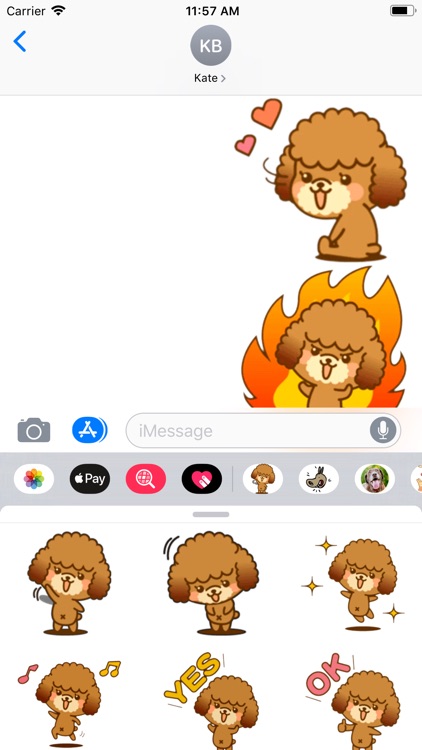 Cute Poodle Sticker Pack screenshot-3