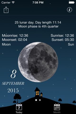 Moon phases calendar and sky screenshot 2