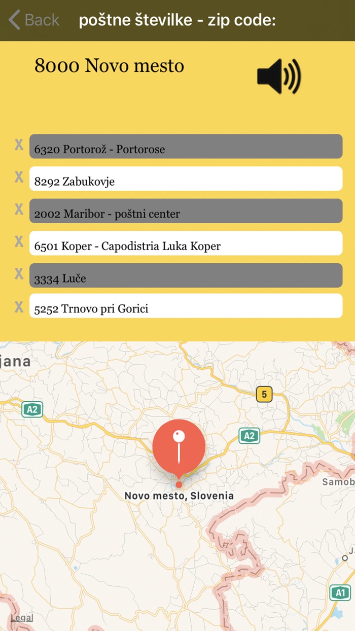 izip Slovenia poštne številke