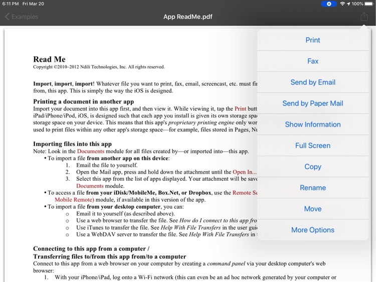 Document Manager for iPad