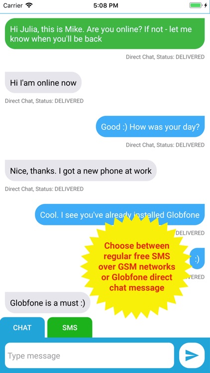 Globfone SMS Messenger