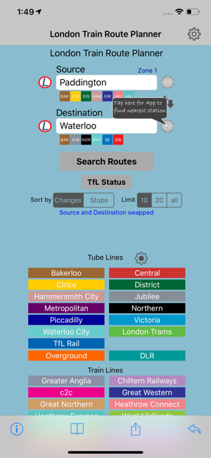 London Train Route Planner On The App Store