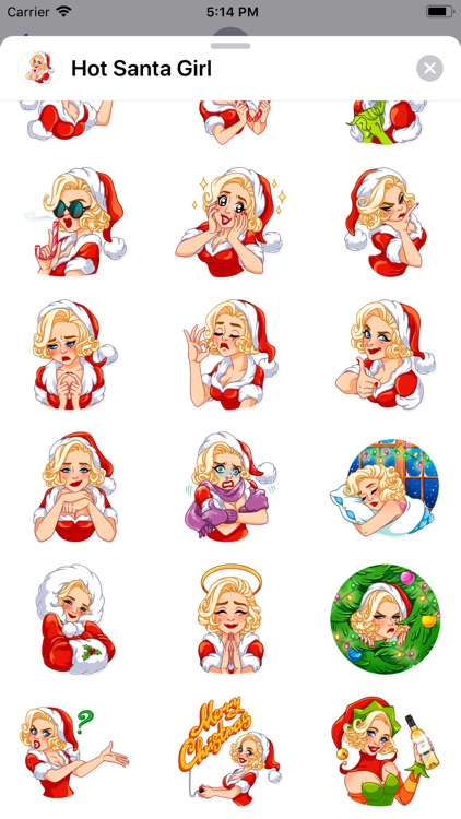 Hot Santa Girl Sticker Pack