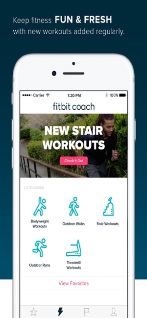 fitbit workout iphone