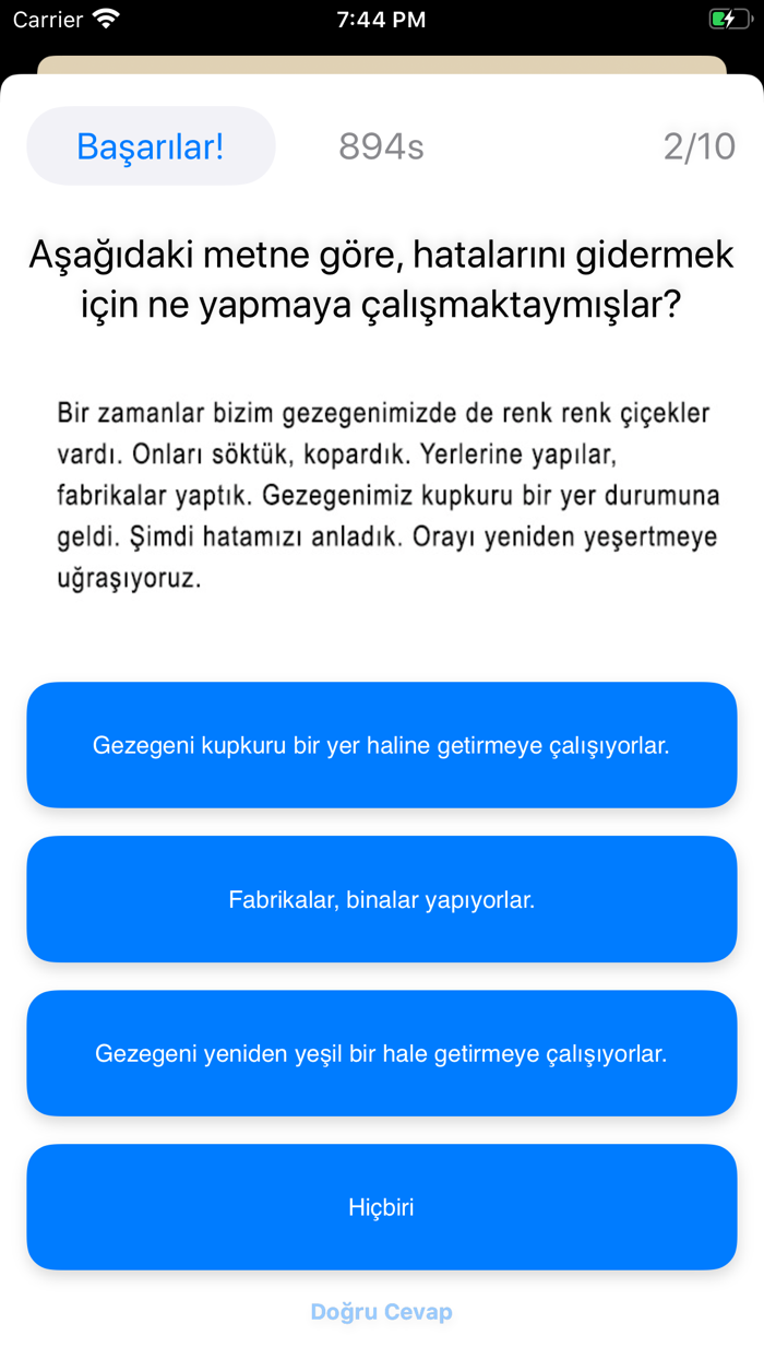 Test Merkezi İlkokul 2.Sınıf