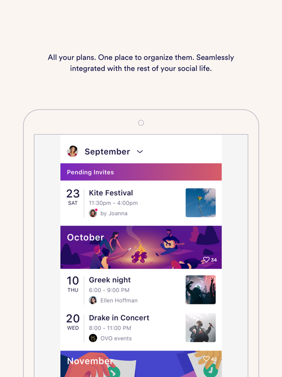 iPad Image of IRL - Social Calendar