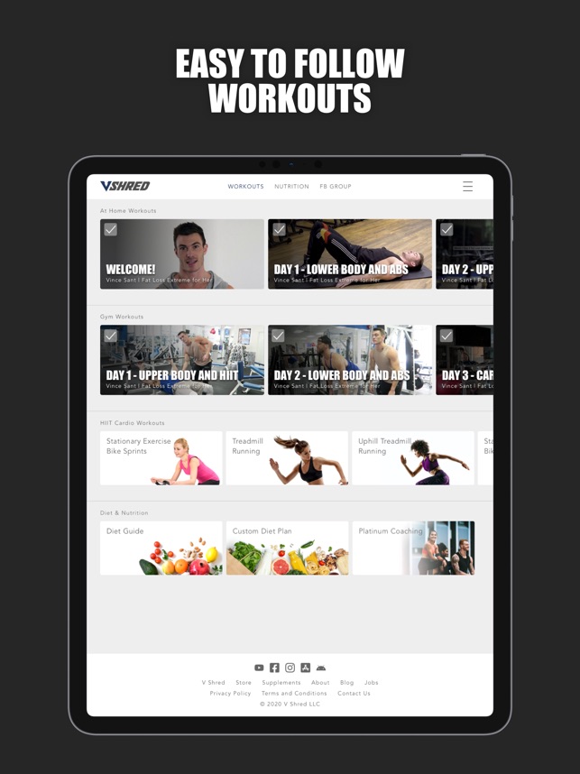 V Shred Diet Fitness On The App Store