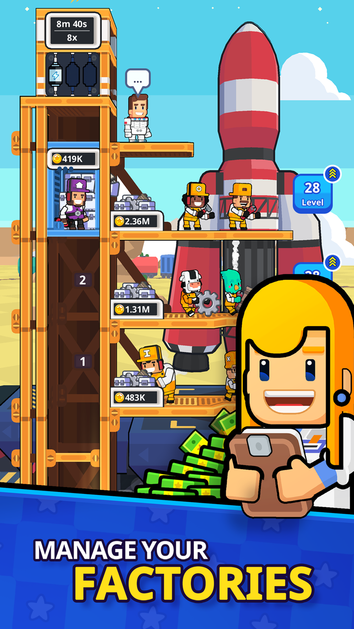 Rocket Star: Idle Tycoon Games Hack screenshot 3 - iOS game interface