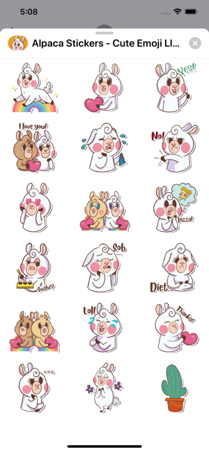 Alpaca Stickers - Emoji Llama(圖2)-速報App