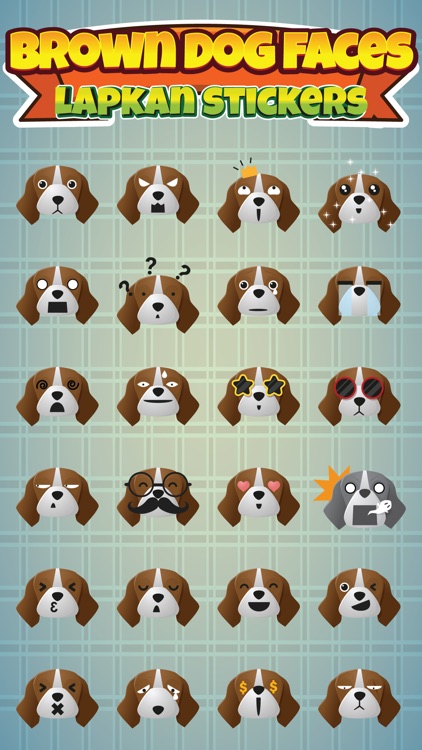 Sticker Me: Brown Dog Faces