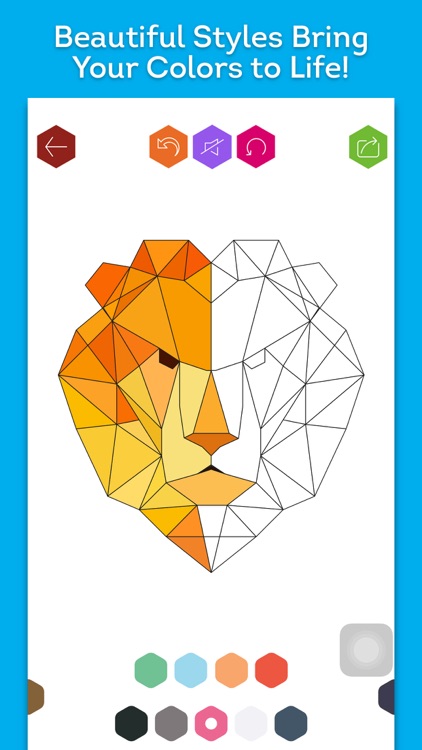 Geometric Animal Coloring Book