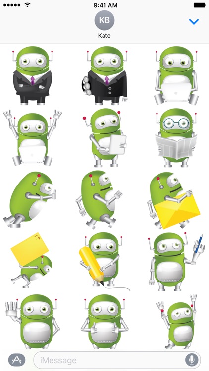 Green Robot Stickers screenshot-0